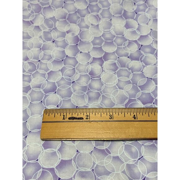Regal By Spiegel Cotton Fabric 1/2 yard x 42" Purple White Circle Pattern Quilti - Picture 4 of 5